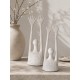 Hands Up – Set van 2 beelden – Aardewerk – Wit